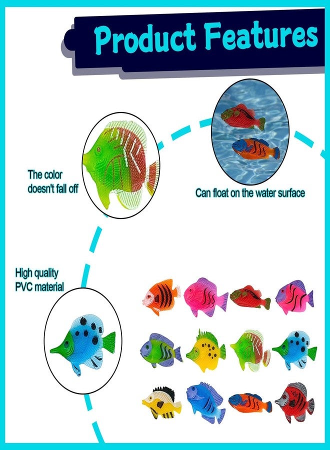 Plexaris Fish Catching Game for Kids, 26 Pcs Fishing Toy Set with 24 Toy Fish and 2 Fishing Nets, 72 Random Styles, Interactive Play for Indoor and Outdoor Fun, Bath Time and Party Activities - Image 3